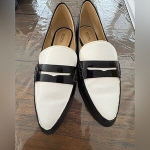 NWOT Michael Kors Black and White Loafers Timeless Elegance